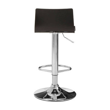 Orsina Baina Black Acrylic Bar Stool | Adjustable Chrome Base