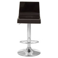 Orsina Baina Black Acrylic Bar Stool | Adjustable Chrome Base
