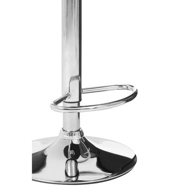 Orsina Baina Black Acrylic Bar Stool | Adjustable Chrome Base