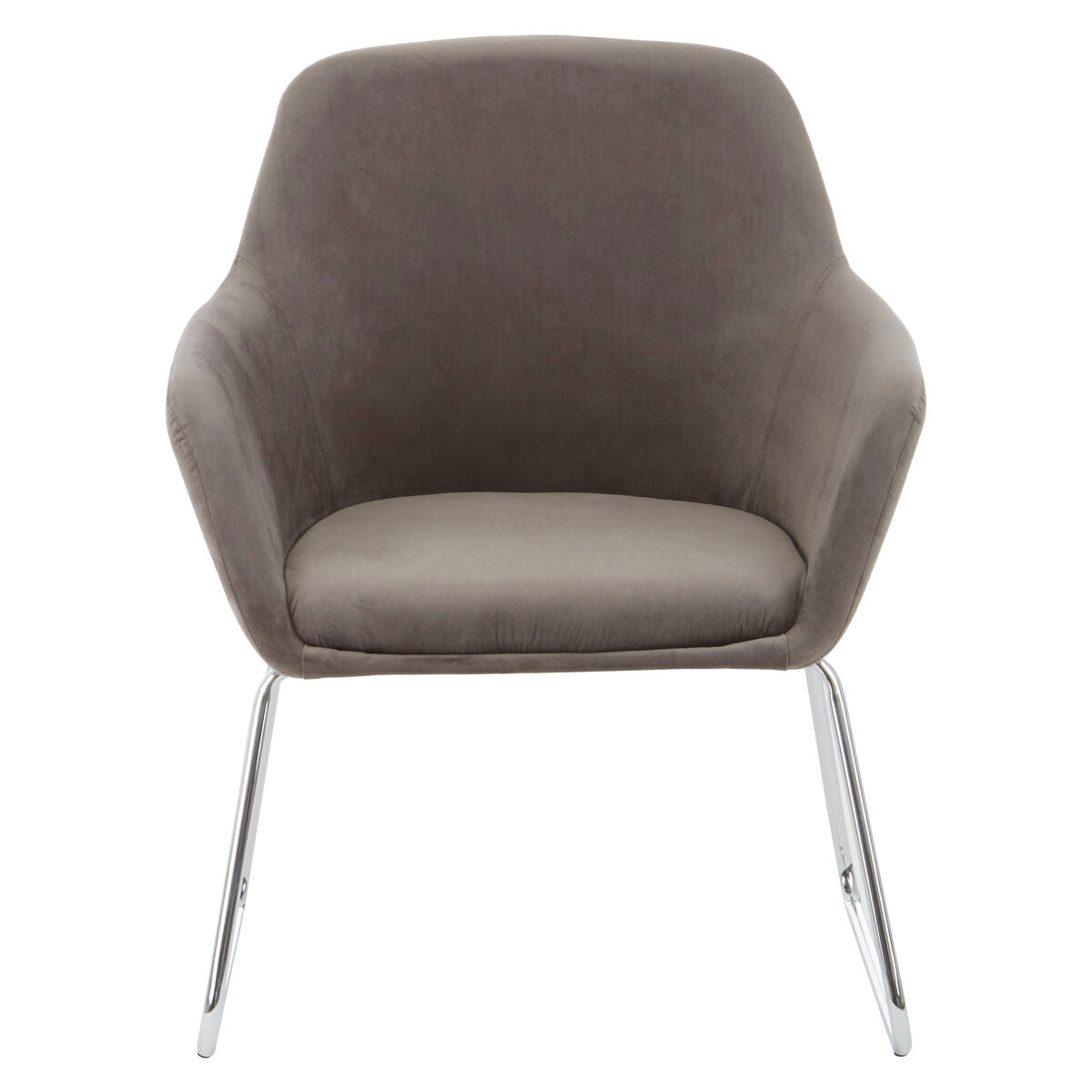 Orsina Stockholm Grey Velvet Dining Chair | Modern Chrome Legs