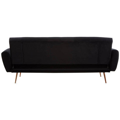 Orsina Hayton Black Velvet Sofa Bed – Modern Tufted Sleeper Sofa