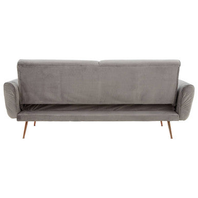 Orsina Hatton Grey Velvet Sofa Bed – Modern Convertible Guest Sleeper