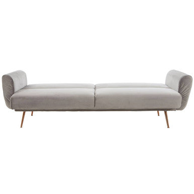 Orsina Hatton Grey Velvet Sofa Bed – Modern Convertible Guest Sleeper