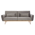 Orsina Hatton Grey Velvet Sofa Bed – Modern Convertible Guest Sleeper