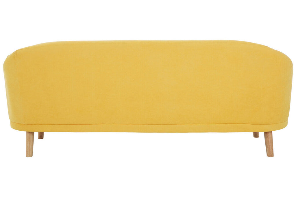 Orsina Holland Yellow Linen Sofa – Compact Two-Seater Loveseat