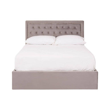 Orsina Hannah Grey Velvet Ottoman Bed – Double Storage Bed Frame