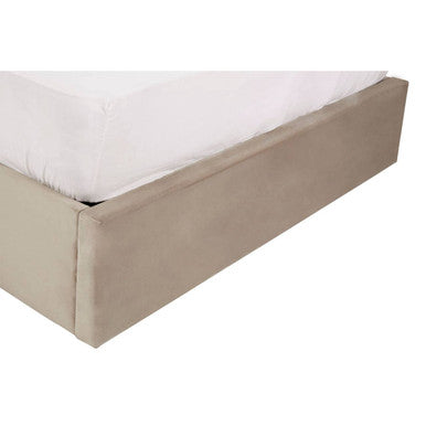 Orsina Hannah Mink Velvet Ottoman Double Bed with Storage