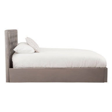 Orsina Hannah King Ottoman Bed – Grey Tufted Storage Bed Frame