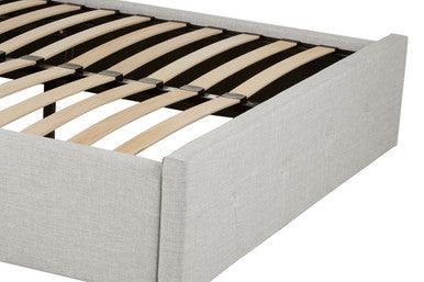 Orsina Edison Light Grey Ottoman Double Bed | Upholstered Storage