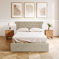 Orsina Edison Light Grey Ottoman Double Bed | Upholstered Storage