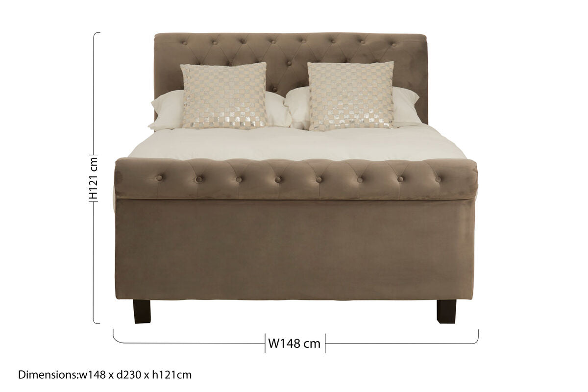 Orsina Orlando Grey Ottoman Double Bed | Modern Storage Bed Frame