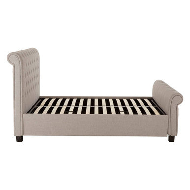 Orsina Orlando Light Grey Ottoman Double Bed – Tufted Storage Bed