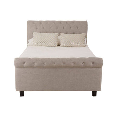 Orsina Orlando Light Grey Ottoman Double Bed – Tufted Storage Bed