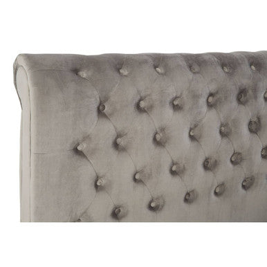 Orsina Orlando Grey Velvet Ottoman King Bed – Tufted Storage Bed