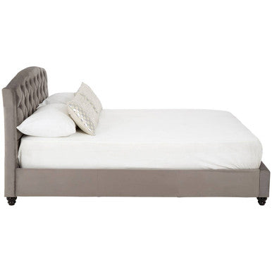Orsina Josephine Double Bed – Steel Shade Tufted Velvet Upholstered