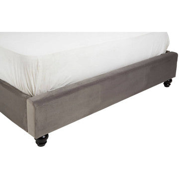 Orsina Josephine Double Bed – Steel Shade Tufted Velvet Upholstered