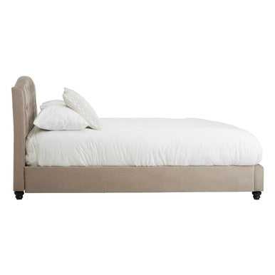 Orsina Josephine Double Bed – Mink Brushed Velvet Tufted Headboard
