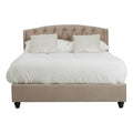 Orsina Josephine Double Bed – Mink Brushed Velvet Tufted Headboard