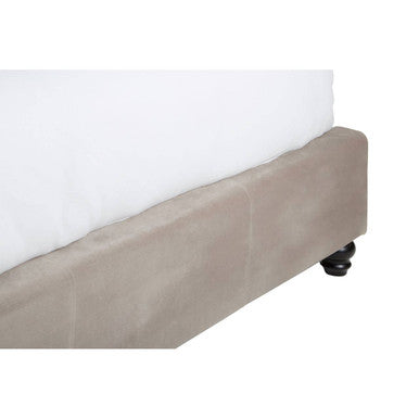 Orsina Josephine Double Bed – Mink Brushed Velvet Tufted Headboard