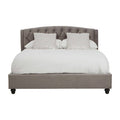 Orsina Josephine King Bed – Grey Velvet Tufted Upholstered Bed