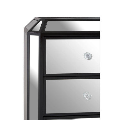 Orsina Tiffany 3 Drawer Mirrored Chest – Glam Bedroom Storage Dresser