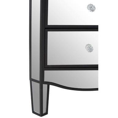 Orsina Tiffany 3 Drawer Mirrored Chest – Glam Bedroom Storage Dresser