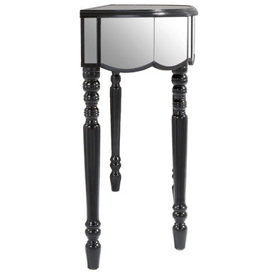 Orsina Tiffany Mirrored Console Table – Glam Glass Accent Entryway Desk