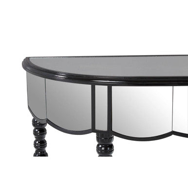 Orsina Tiffany Mirrored Console Table – Glam Glass Accent Entryway Desk