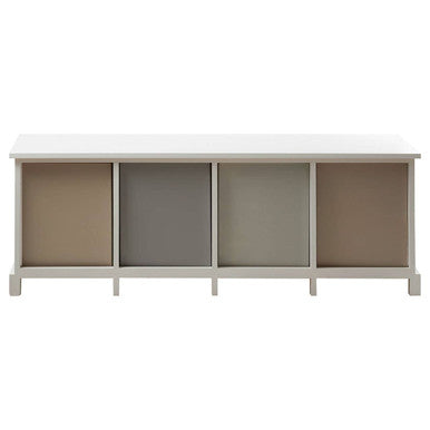 Orsina New England 4 Drawer Storage Bench – White Entryway Seating