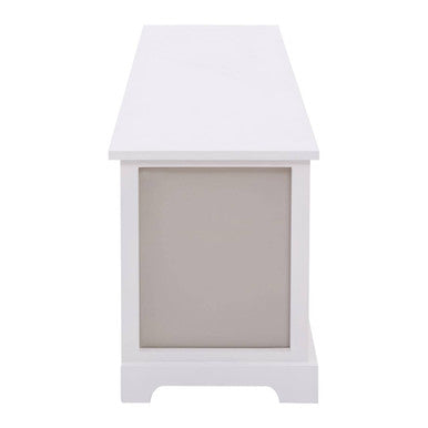 Orsina New England 4 Drawer Storage Bench – White Entryway Seating