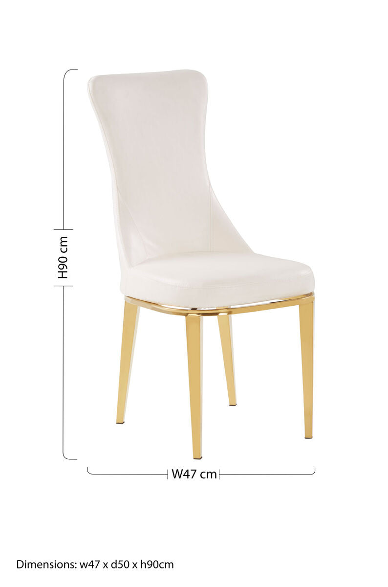 Orsina Forli White Dining Chair – Modern Minimalist Kitchen Seating