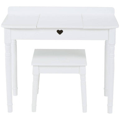 Orsina Children's Dressing Table and Stool | White Kids Vanity Set