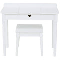 Orsina Children's Dressing Table and Stool | White Kids Vanity Set