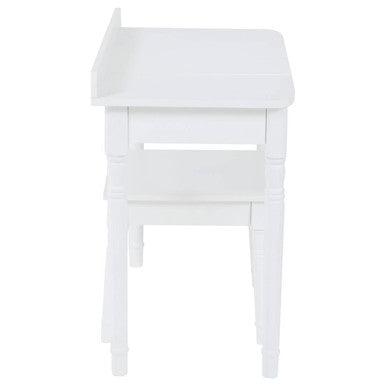 Orsina Children's Dressing Table and Stool | White Kids Vanity Set
