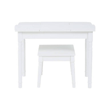 Orsina Children's Dressing Table and Stool | White Kids Vanity Set