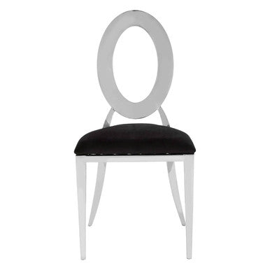 Orsina Sarita Stackable Dining Chair – Modern Silver Metal Frame