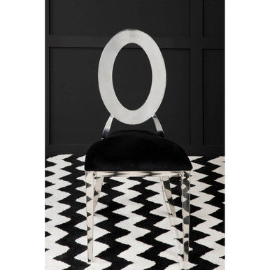Orsina Sarita Stackable Dining Chair – Modern Silver Metal Frame