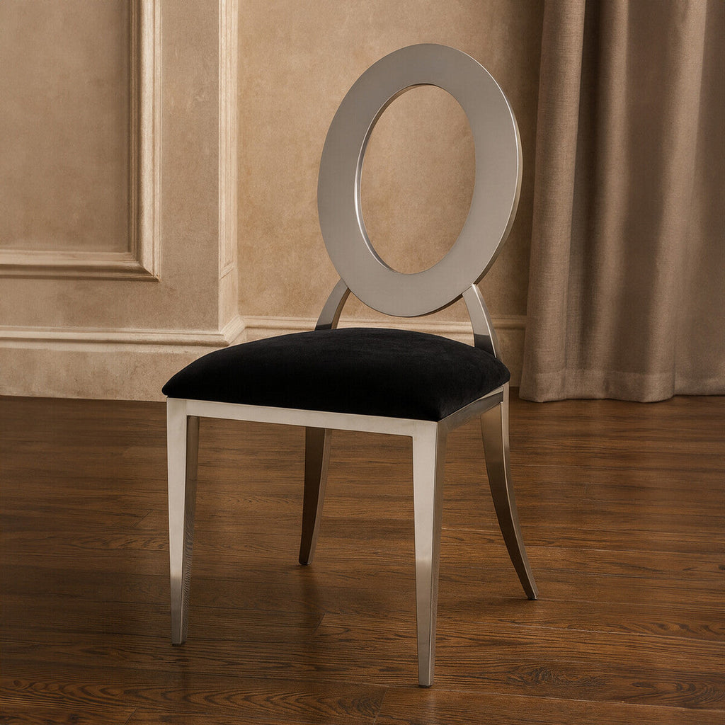 Orsina Sarita Stackable Dining Chair – Modern Silver Metal Frame