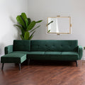 Orsina Serene 3-Seater Green Velvet Sofa Bed – Modern Guest Bed