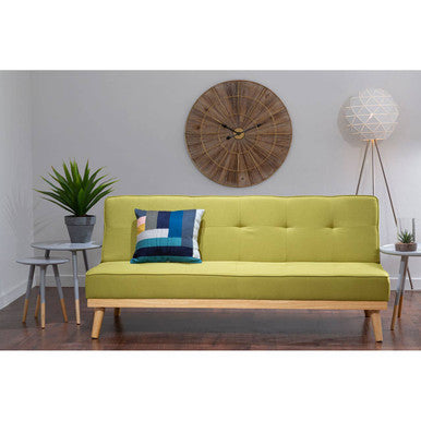Orsina Stockholm 3-Seater Green Sofa Bed – Modern Scandi Convertible Couch