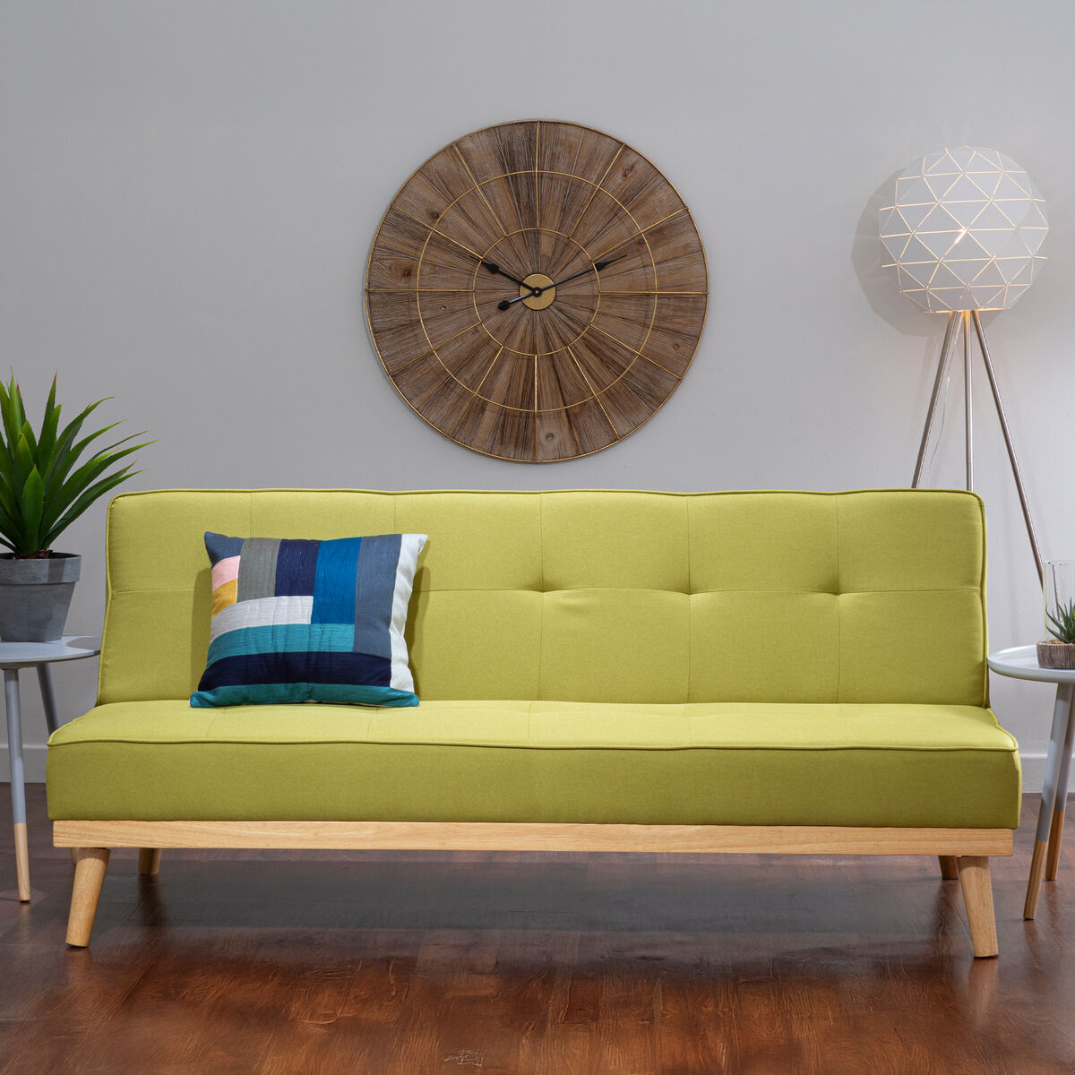 Orsina Stockholm 3-Seater Green Sofa Bed – Modern Scandi Convertible Couch