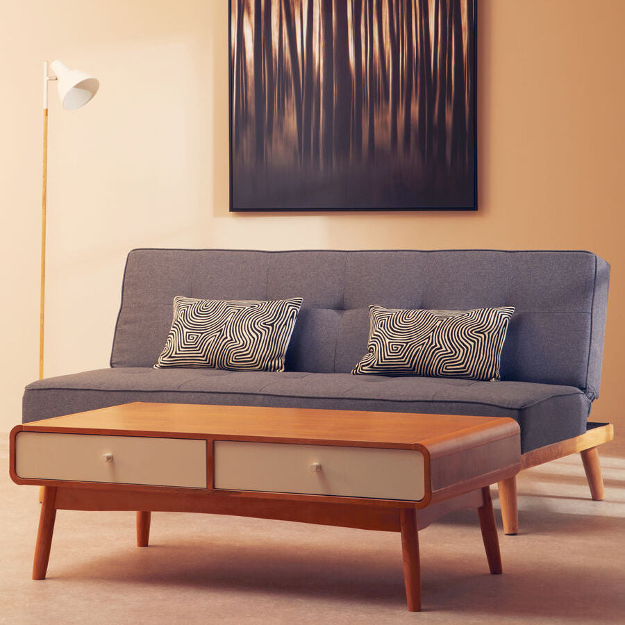 Orsina Stockholm 3 Seater Grey Sofa Bed – Modern Tufted Fabric