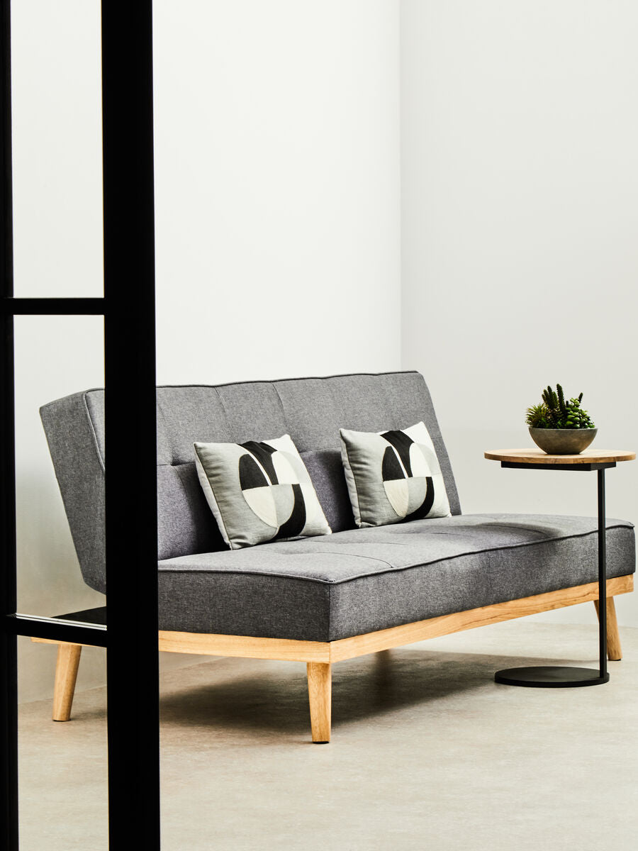 Orsina Stockholm 3 Seater Grey Sofa Bed – Modern Tufted Fabric