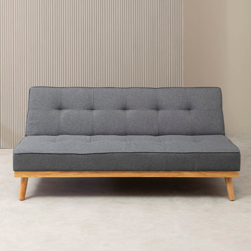 Orsina Stockholm 3 Seater Grey Sofa Bed – Modern Tufted Fabric