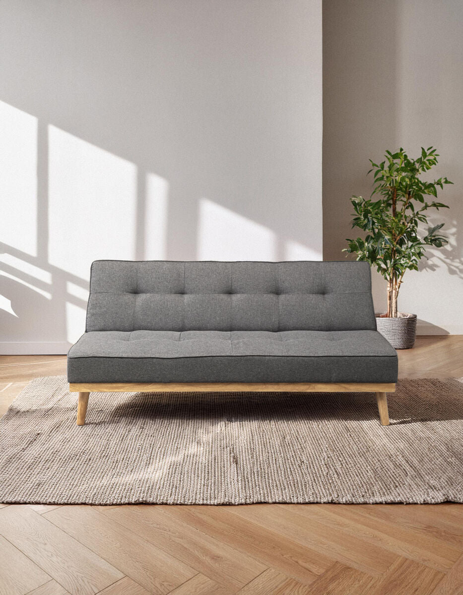 Orsina Stockholm 3 Seater Grey Sofa Bed – Modern Tufted Fabric