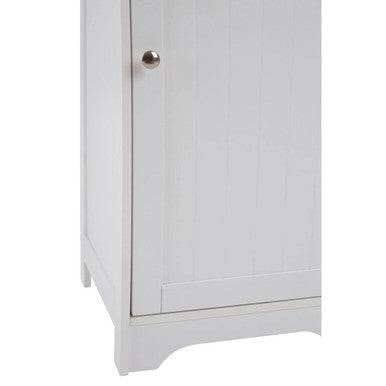 Orsina Portern Single Door Bathroom Cabinet – Slim White Pine Storage