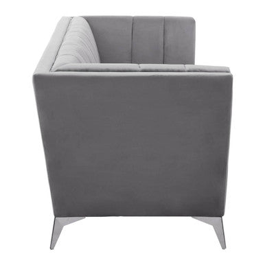 Orsina Hansa 3 Seater Grey Velvet Sofa – Modern Living Room Couch