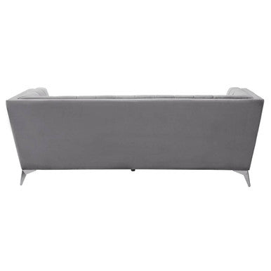 Orsina Hansa 3 Seater Grey Velvet Sofa – Modern Living Room Couch