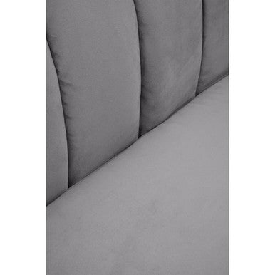 Orsina Hansa 3 Seater Grey Velvet Sofa – Modern Living Room Couch