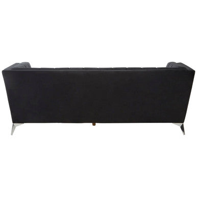 Orsina Hansa 3 Seater Black Velvet Sofa – Modern Living Room Couch